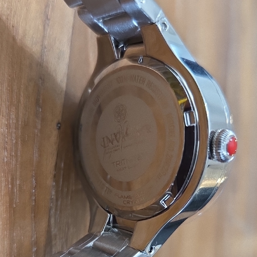 Indigo Women's Silver Watch with Geometric Face - Picture 4 of 8